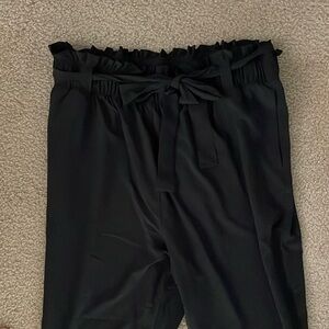 STYLUS Black Paperbag Waist Pants